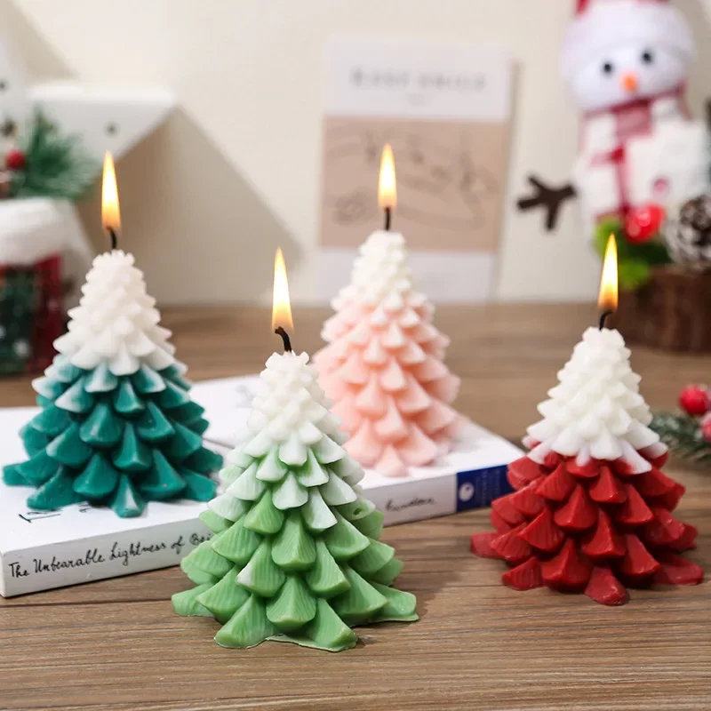 Stampo In Silicone Per Candele E Ciondoli Natalizi – 2 Pezzi, Tema Natale: Albero, Fiocco Di Neve, Cervo, Cuore