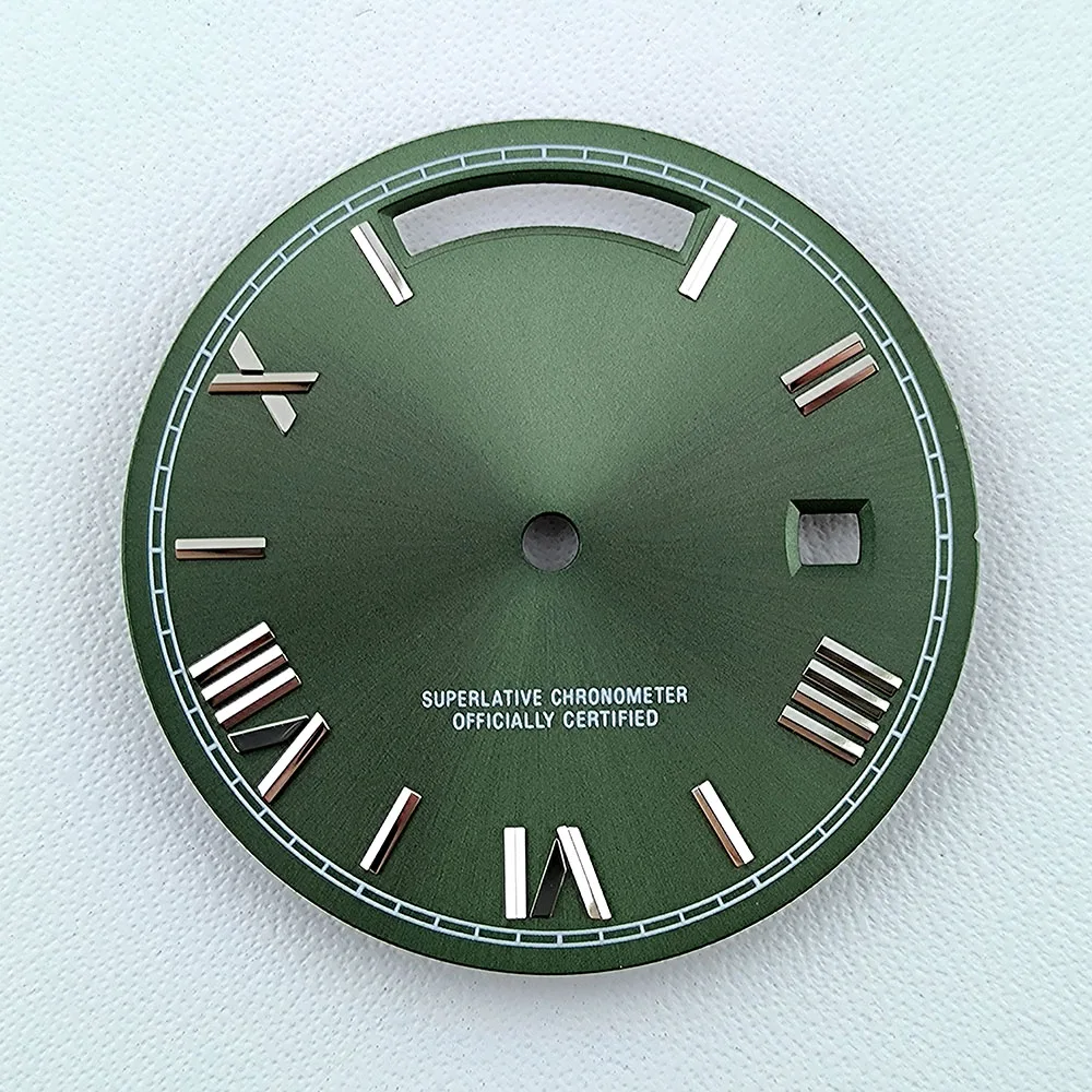 Custom Green Luminous Watch Dial - 31mm Dial for Miyota Movements, Ideal for Watch Repair and Enhancement