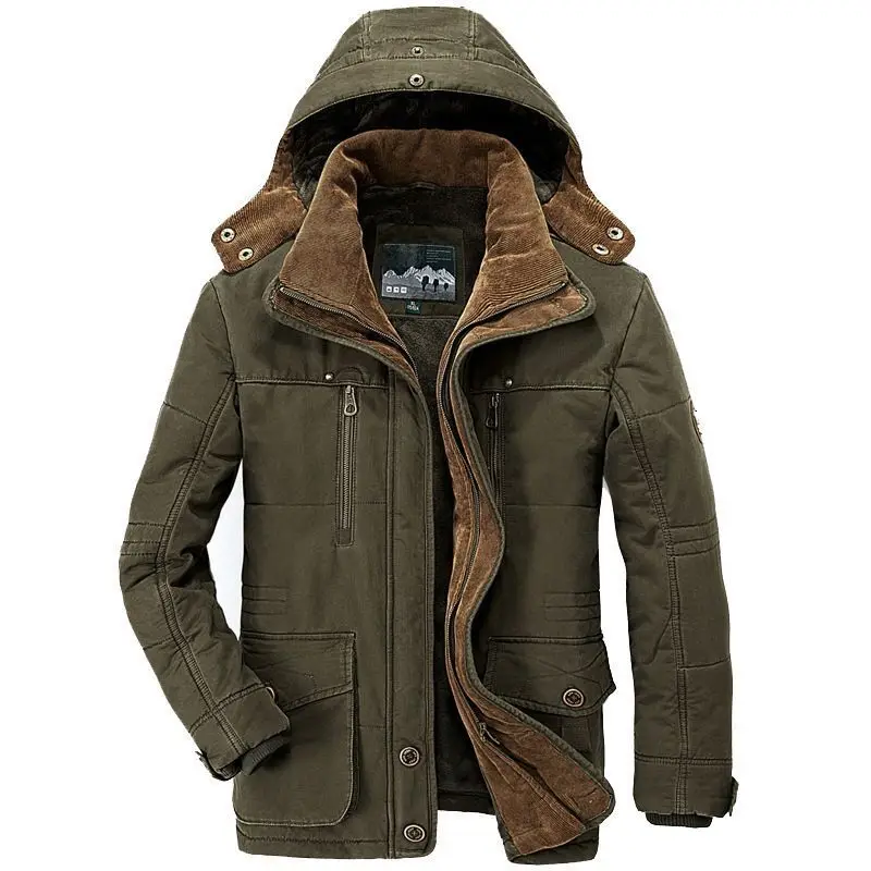 Men Winter Fleece Warm Thick Windproof Parkas Jackets Coat Men Autumn Fashion Hooded Casual Tactics Military Parkas parkas coat parka coat