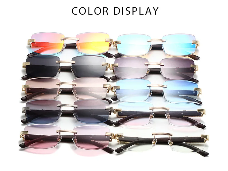 Diamond Cut Edge Sunglasses Vintage Men's Sunglasses Wood Style_voghion.com