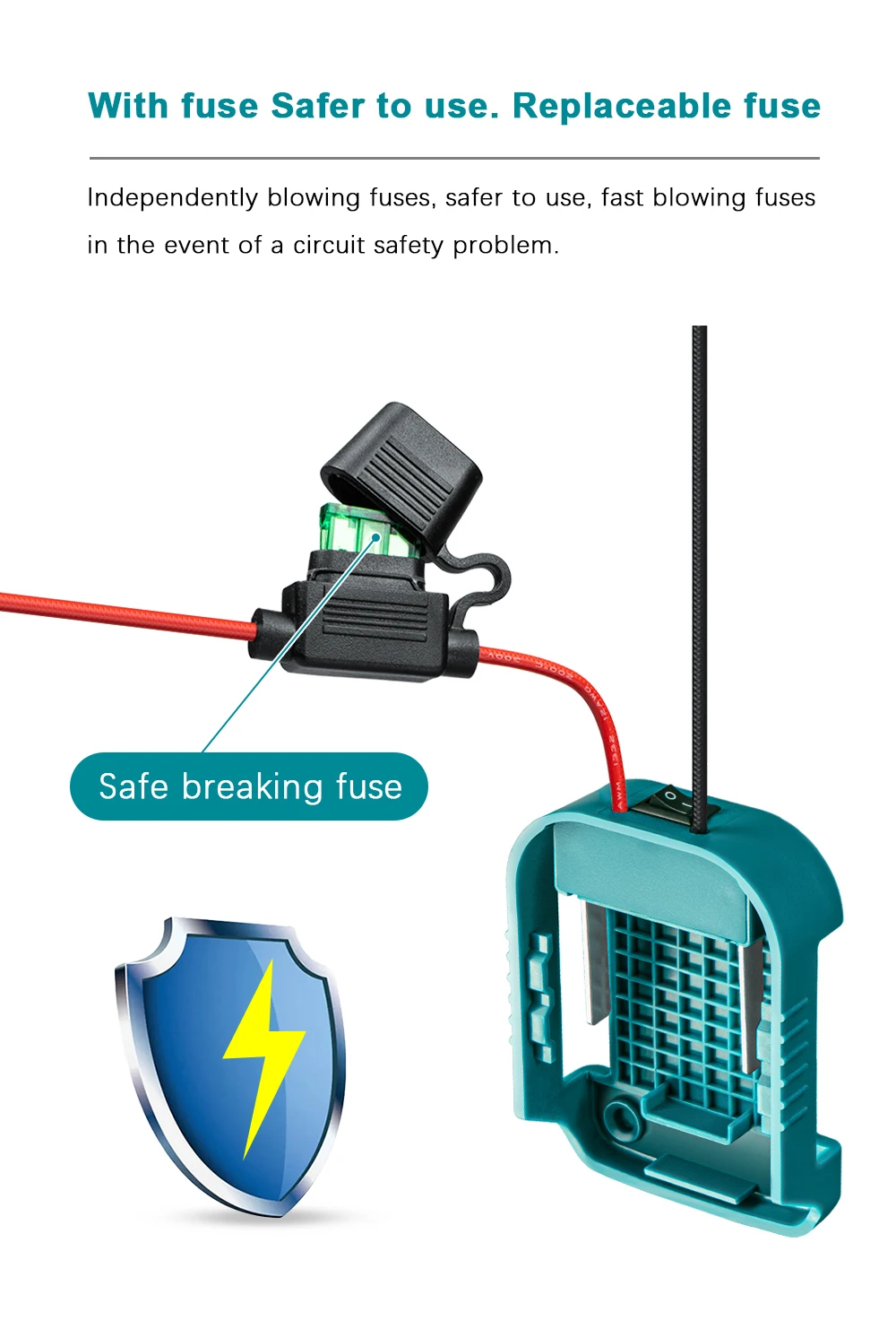 External Battery Adapter Converter for MT Makita 14V/18V Battery DIY Power Tool