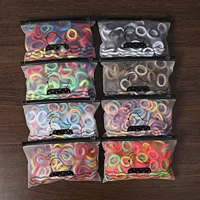 50/100Pcs Hair Bands for Children Colorful Nylon Scrunchie Hair Ties Rubber Band Kids Elastic Hair Leagues Girl Hair Accessories 5