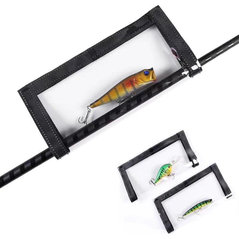 2PcsTransparentPVCLureBagFishingHookProtectiveWrapsCoverCase