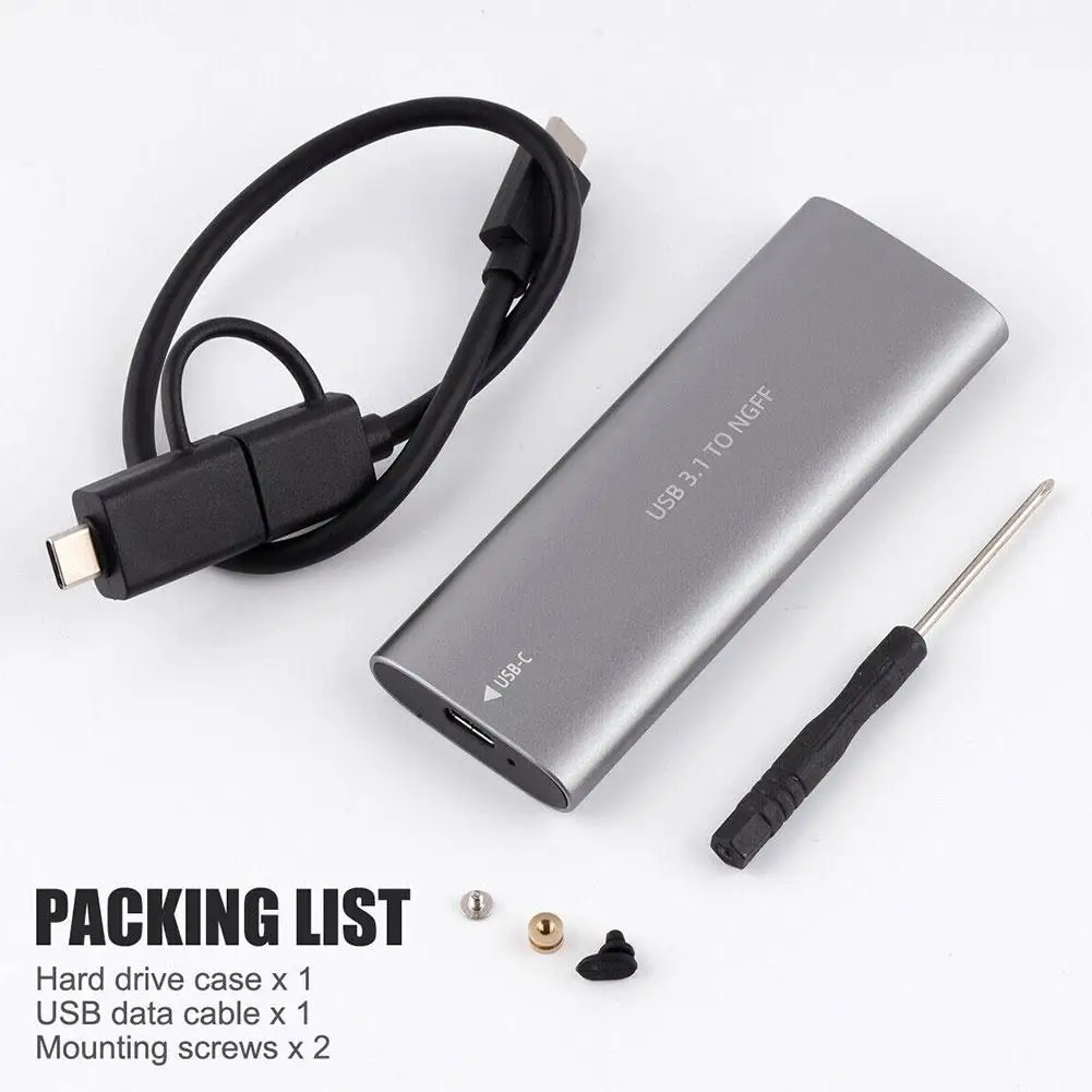 USB 3.1 NGFF NVMEM. 고속 SSD 보호 케이스, 외부 HD USB C 3.2, C타입 R2N7, M2 NVMe 인클로저, 20Gbps