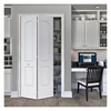 House Decoration 2 Panel White Bifold Closet Door Top Arch Panel Solid Wood Folding Sliding Doors 1