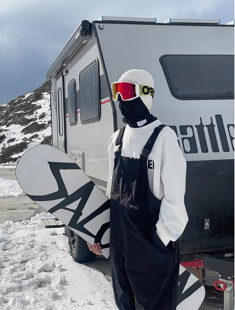 Unisex Waterproof Ski And Snowboarding Pants Suspenders 