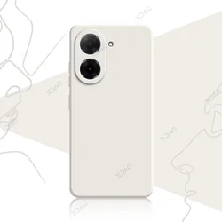 Elegant 360° Soft Silicone Waterproof Back Cover - Luxury Design for Redmi A5 4G (171mm) (Ivory)