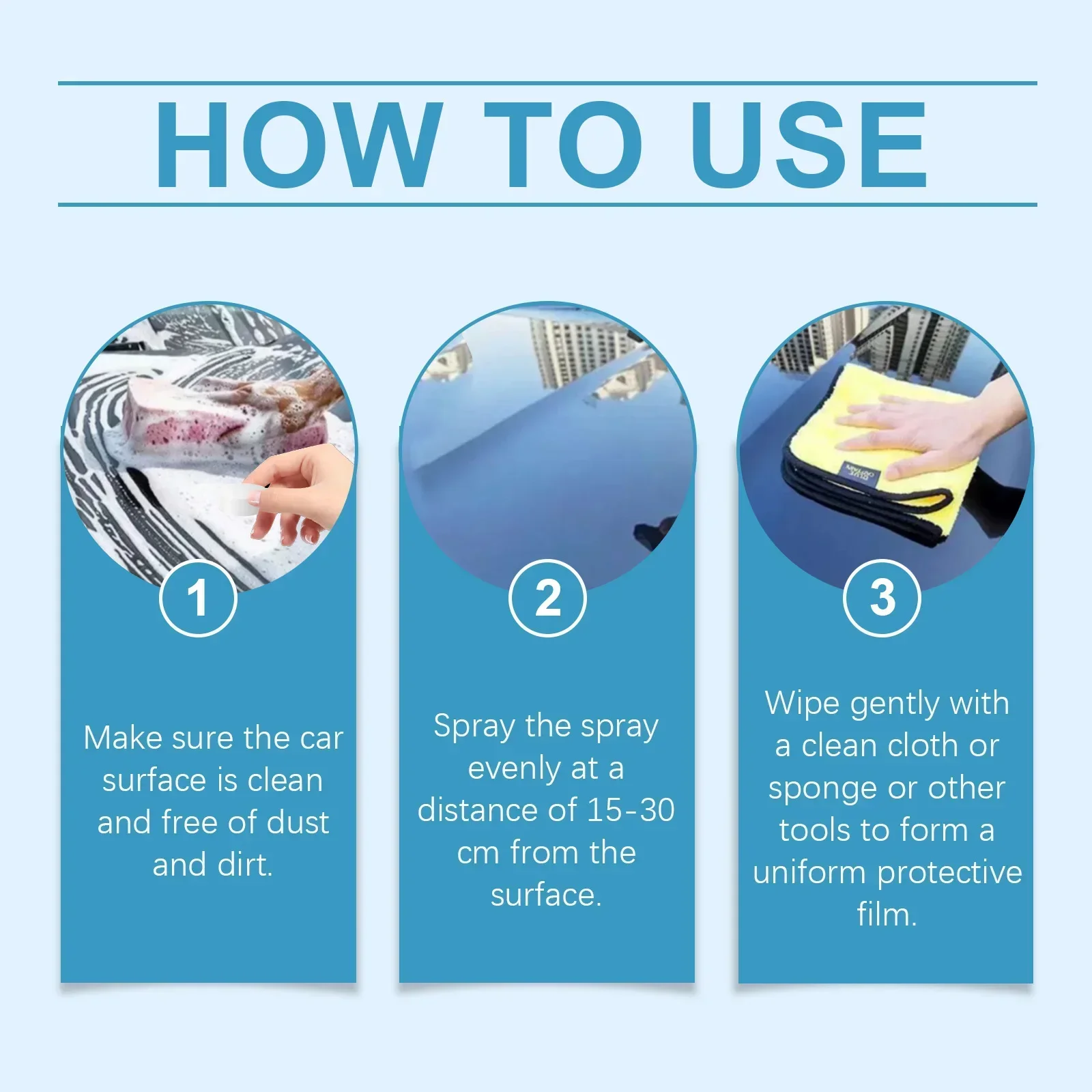 120ML Quick-Dry Car Polishing Maintenance Spray Ceramic Coating Spray Auto Coating Hydrophobic Layer for Car Polishing