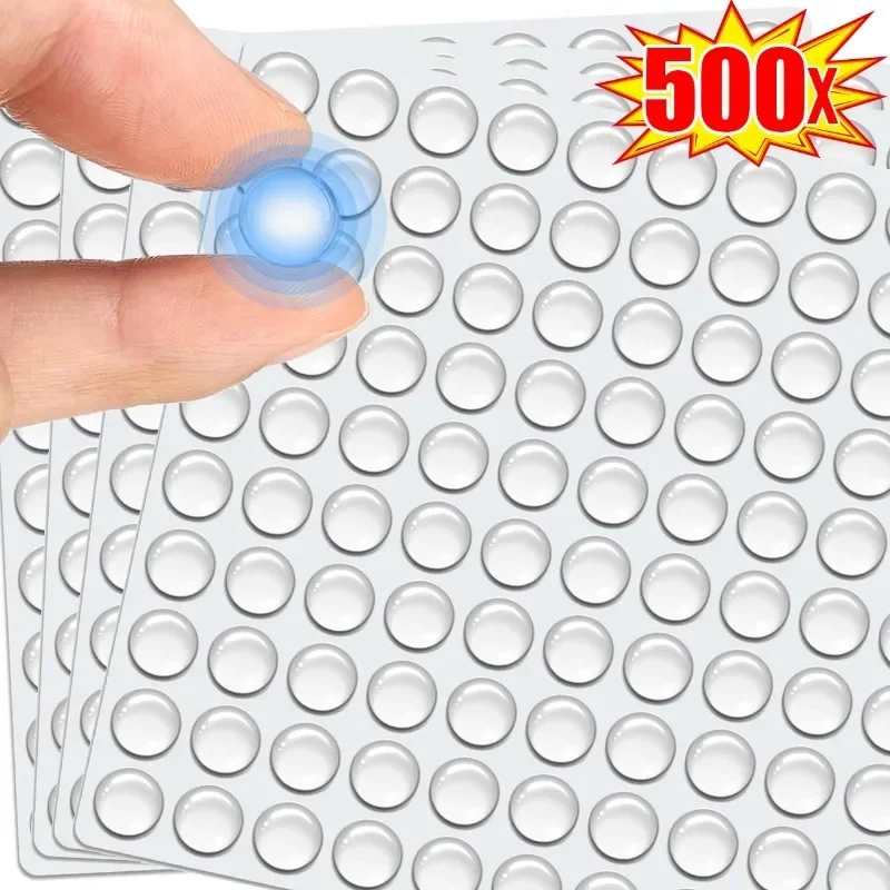 Self-Adhesive Clear Door Stop Rubber Damper Cabinet Door Bumpers Drawer Stop Bumper Pads Home Furniture Protective Buffer Pads