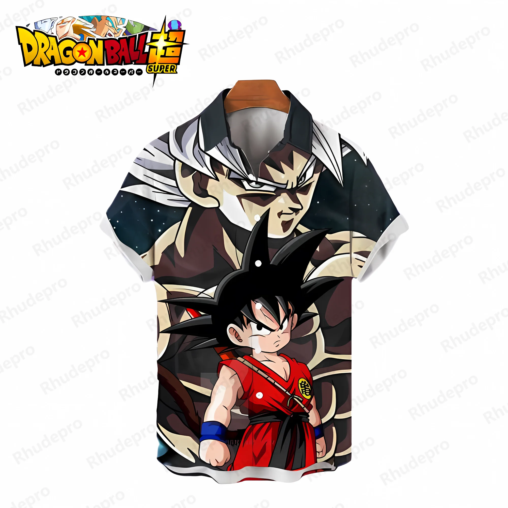 

Anime Men's Shirt Dragon Ball Z Beach Style Clothes Y2k Summer Streetwear 2024 High Quality Harajuku Short Sleeve Cool Goku