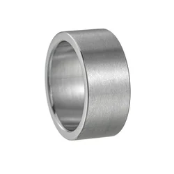 Elegant 10mm Vintage Silver - Toned Stainless Steel Ring - Timeless Jewelry Gift - 8 (Silver)