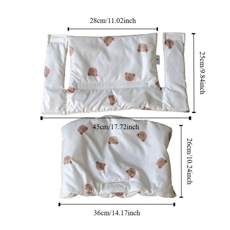 Portable Baby Dining Chair Cushion Infant Cute Animal Pattern Seat Cushion Comfort Soft Non-Slip Seat Liner Pad Kids