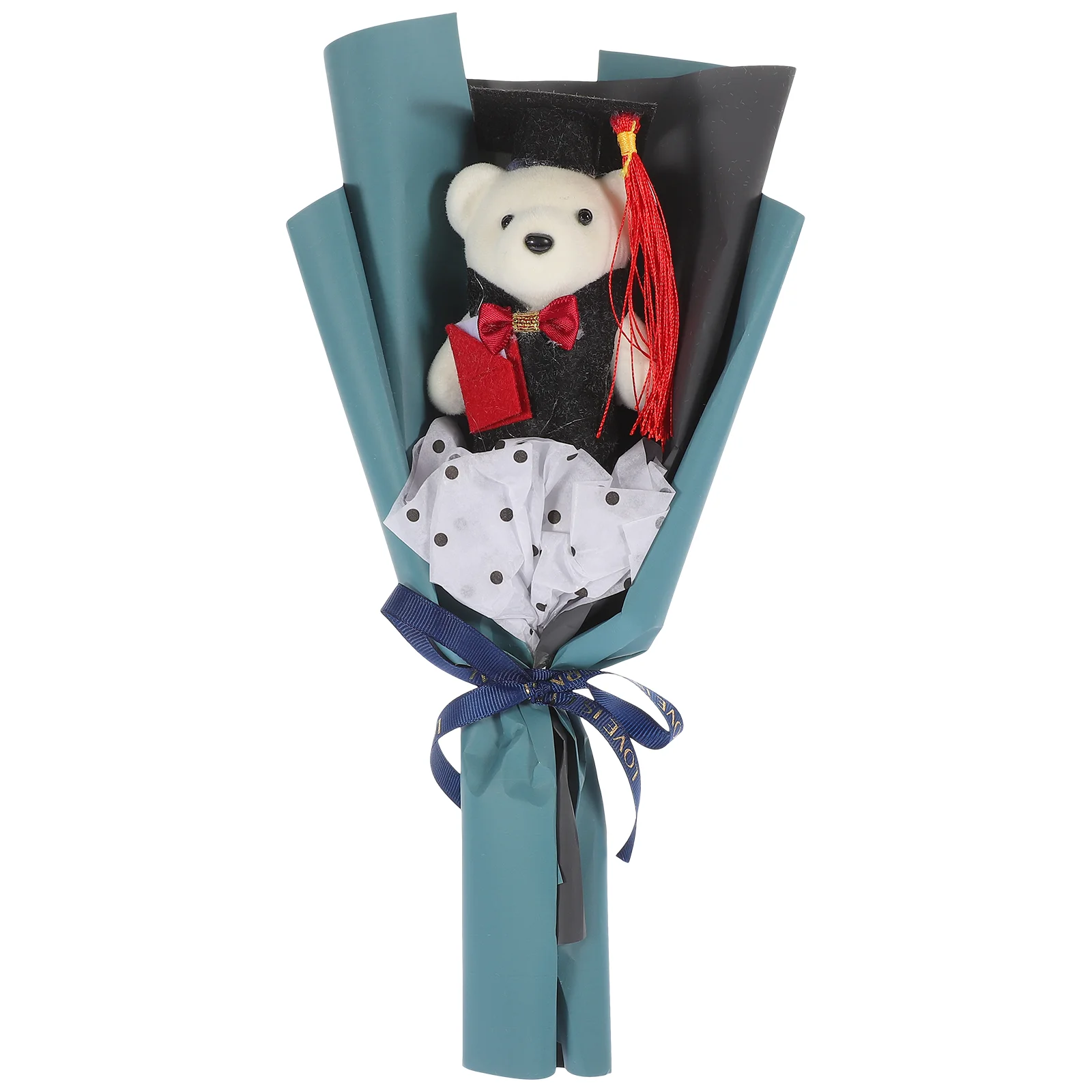 

Graduation Artificial Flowers Bouquet Gift The Ornament Bear Banquet with Present Chic