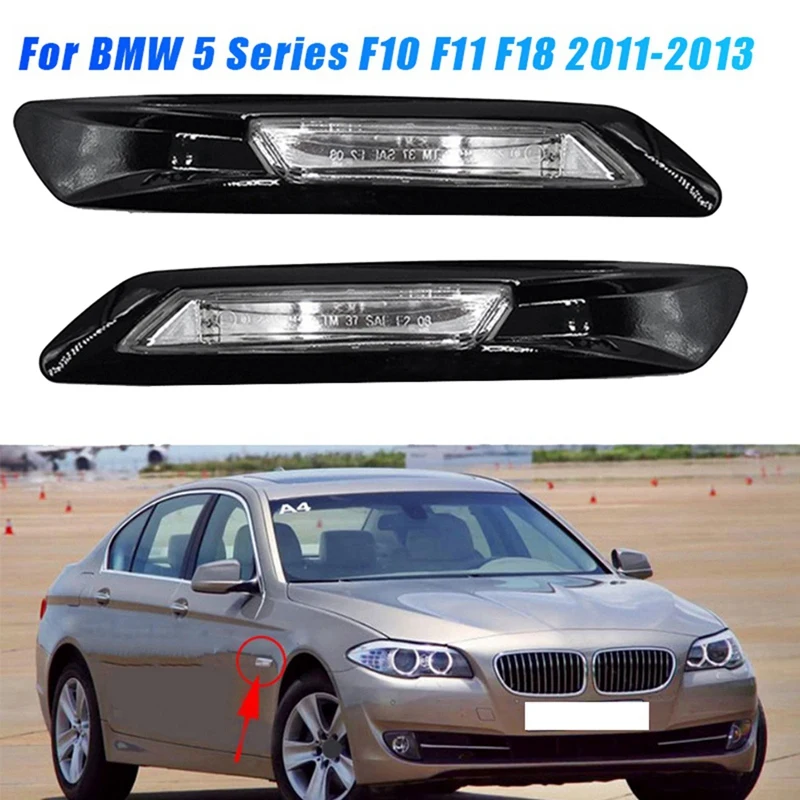 

Боковая лампа крыла 63137154169 63137154170 для BMW 5 серии F10 F11 F18 2011-2013, вспомогательные поворотники