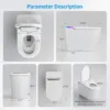 Smart Toilet Built-in Bidet Seat,Tankless Toilet with Auto Lid Opening,Closing and Flushing,Foot Sensor,Heated Seat,Elongated 6