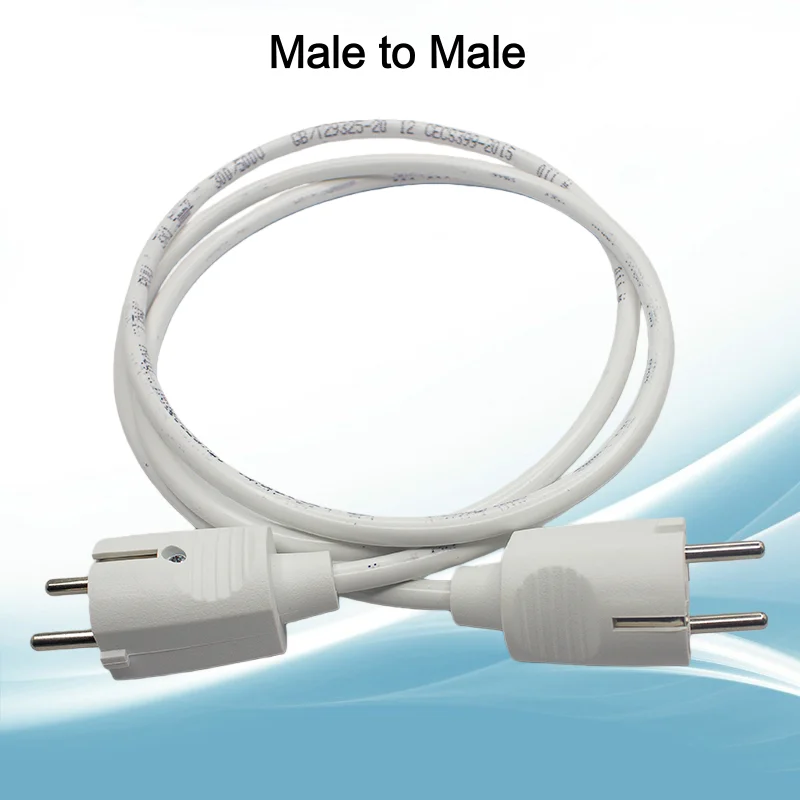 Durable 2m White Extension Power Cord for Versatile Indoor and Outdoor Use