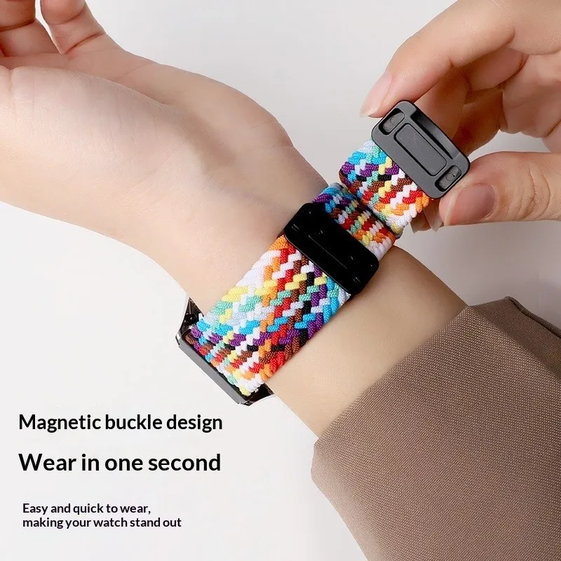 Magnetic Nylon Breathable Braided Sport Watchband Bracelet Accessories