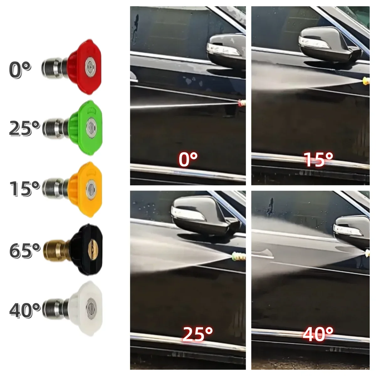 High Pressure Washer Gun All Copper Multi-Nozzles Set – 1/4 Quick Connect Foam Cannon M22 Interface for Car Wash Cleaning 2