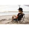Folding chair 2Pack Lightweight Water Resistant Beach Chairs with Shoulder Strap and Slip Pocket Folds Thin(Black) Folding chair 2