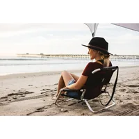 Folding chair 2Pack Lightweight Water Resistant Beach Chairs with Shoulder Strap and Slip Pocket Folds Thin(Black) Folding chair 2