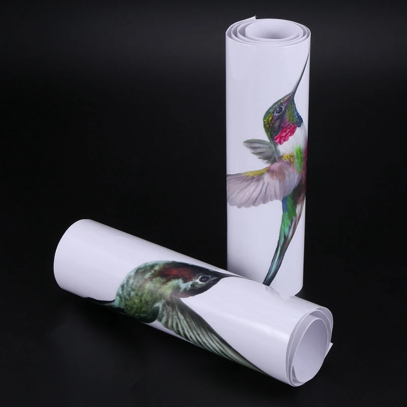 8 Large Beautiful Humming Bird Static Cling Window Stickers Hummingbird Anti Collision Bird Strike Window Stickers-[A37I]