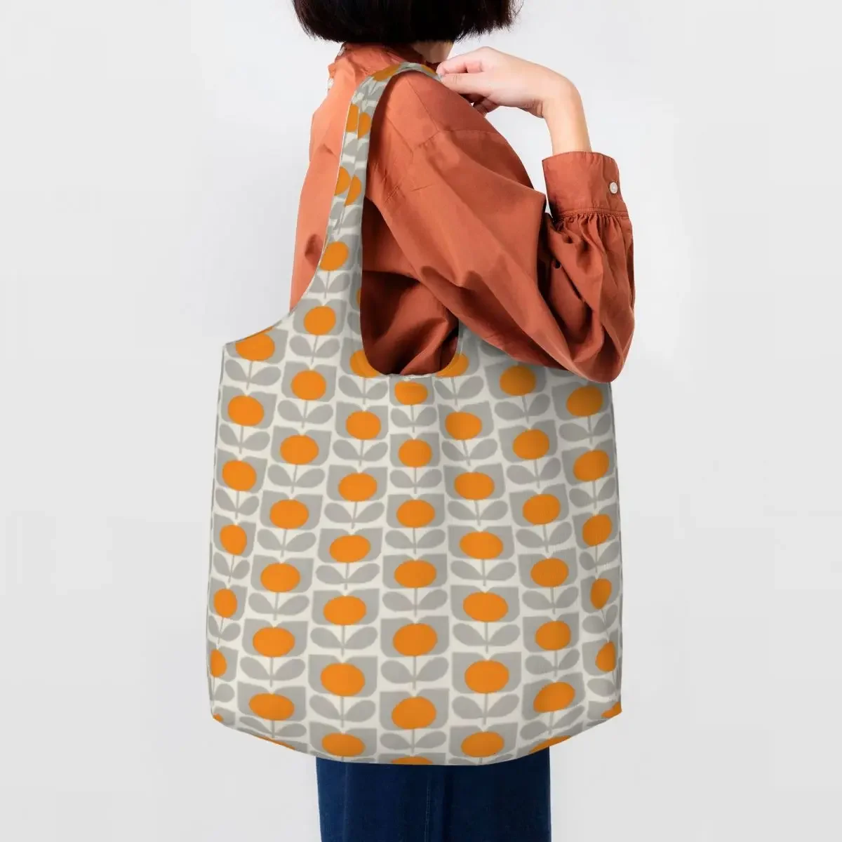 

Kawaii принт Orla Kiely цветочные сумки для покупок прочные холщовые сумки на плечо сумки для покупок подарки