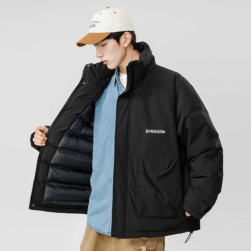 Men's Padded Jacket Winter Tactical Jacket Stand Collar Zip-up Windbreaker High Quality Waterproof Outerwear Unisex Thick Warm