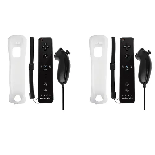 2 in 1 For Nintendo Wii Controller Set Optional Motion Plus Joystick Wireless Remote Gamepad with Silicone Case Video Game - Image 11