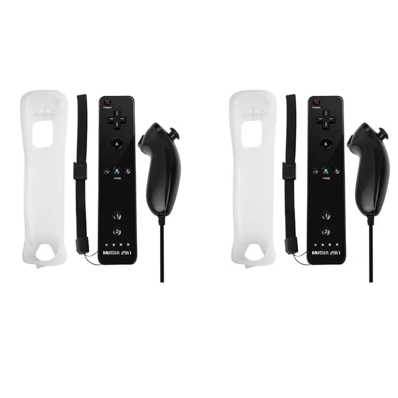 2 in 1 For Nintendo Wii Controller Set Optional Motion Plus Joystick Wireless Remote Gamepad with Silicone Case Video Game - Image 11