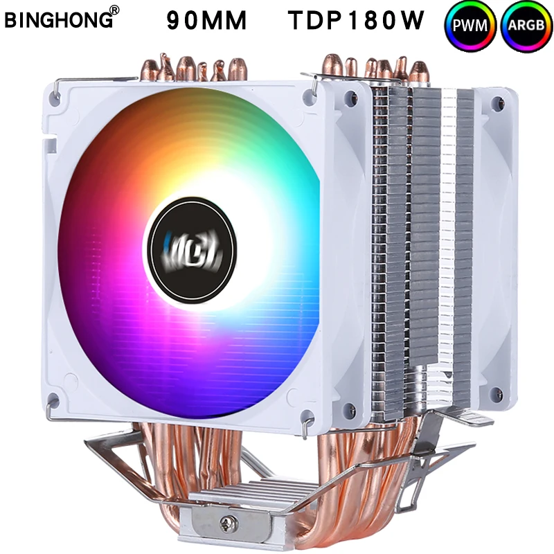 Pure Copper Cpu Cooler With Heat Pipe Desktop 1200 1700 System 4pin 90 mm Amd Intel 2011 X79 X99 Dissipador de Calor Cpu