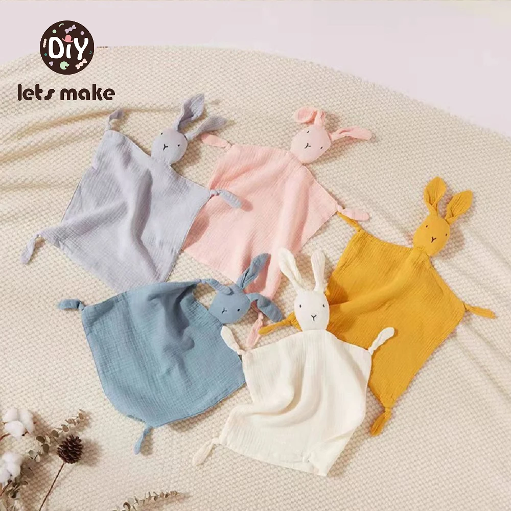 

Baby Cotton Soothe Towel Bibs Muslin Comforter Blanket Soft Newborn Sleeping Dolls Kids Sleep Toy Appease Cuddling Blanket Toys
