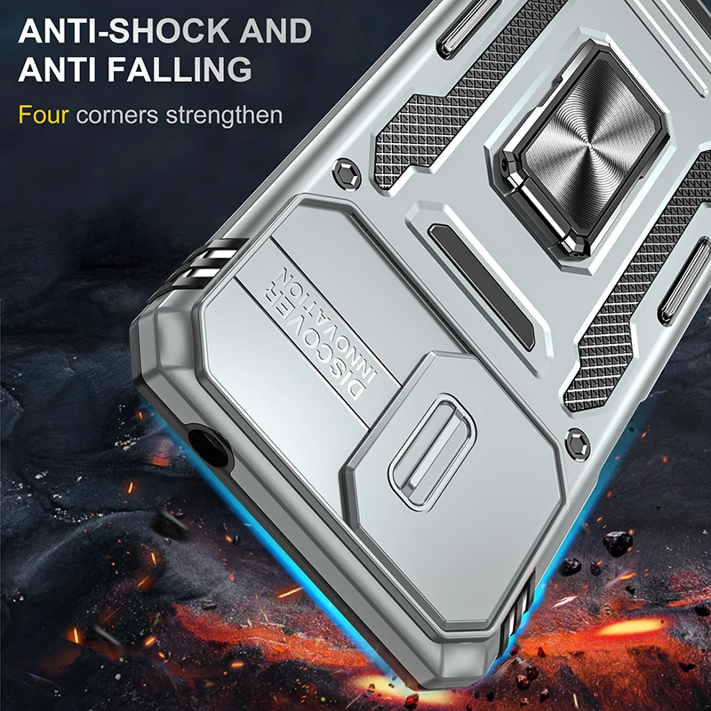 Coque de téléphone blindée antichoc pour MOTO E13 E 13, pour Motorola Moto G22 Edge 30 Neo Pro Plus 2022, objectif coulissant, caméra arrière_voghion.com