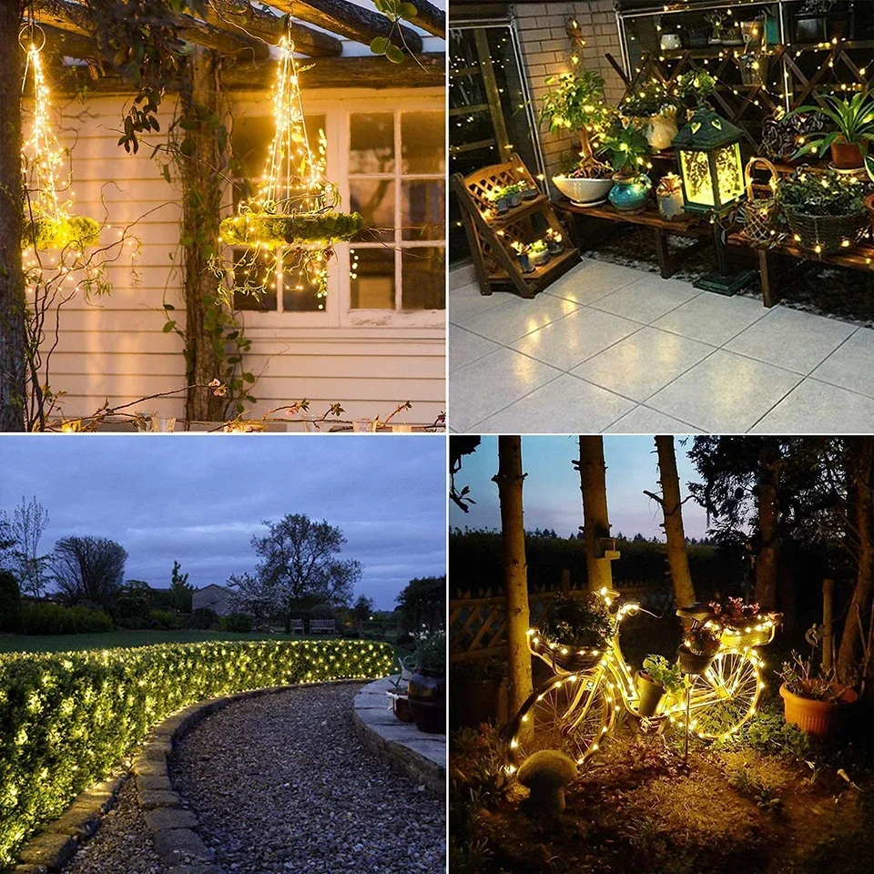 1000LED Solar Fairy String Lights - Waterproof Outdoor Christmas Garland for Garden Party 100M50M10M5M