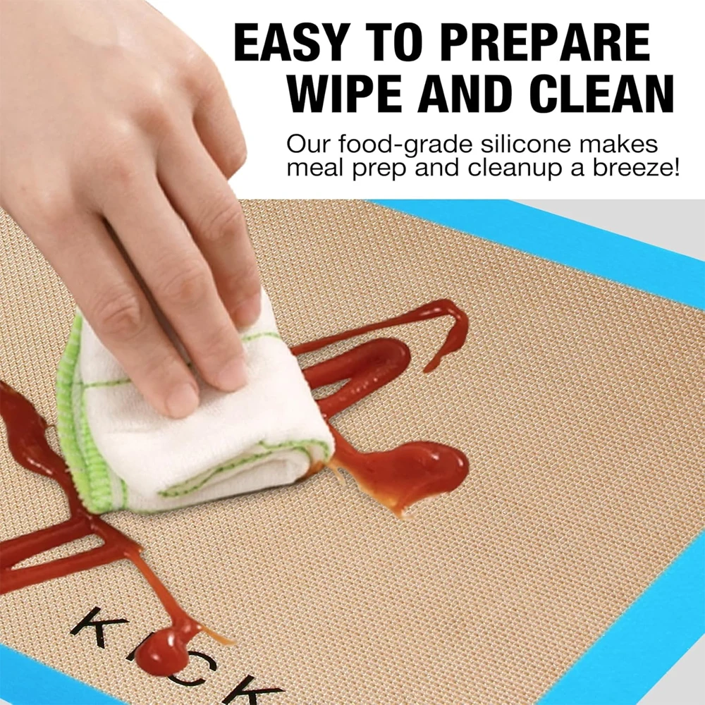 Silicone Baking Mats 3 Pack Quarter Sheet Baking Mats Non Stick Silicone Oven Liners
