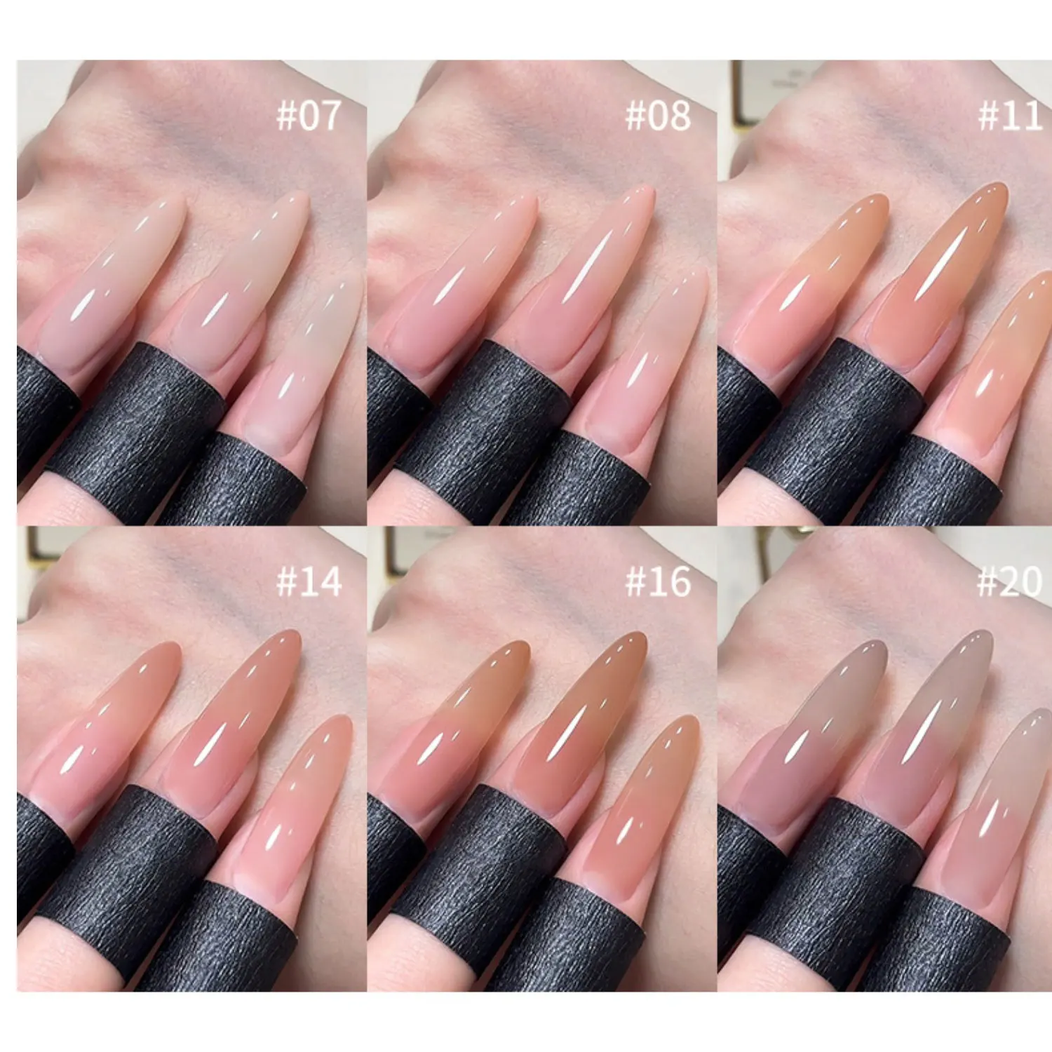 Nail Gel 15ml Ice-Transparent Nude Pink Nail Polish Full Set of Phototherapy Gel Suitable for Nail Salon DIY - 4