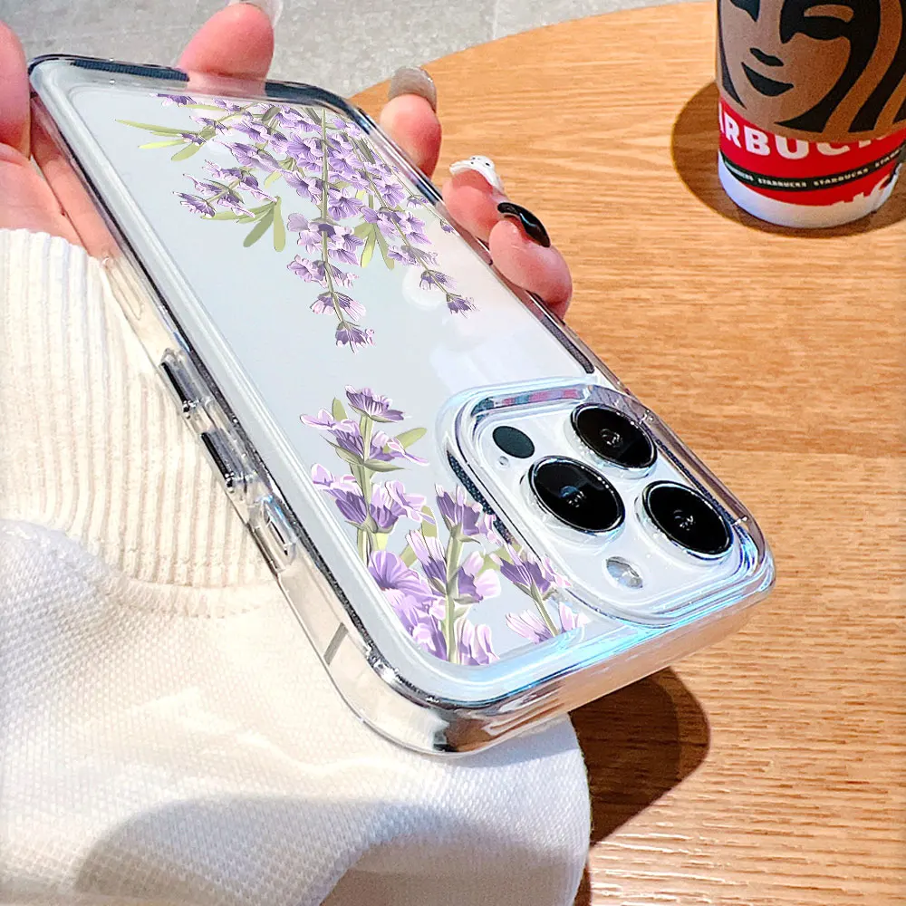 Elegant Purple Lavender Floral Phone Case - TPU Protective Cover