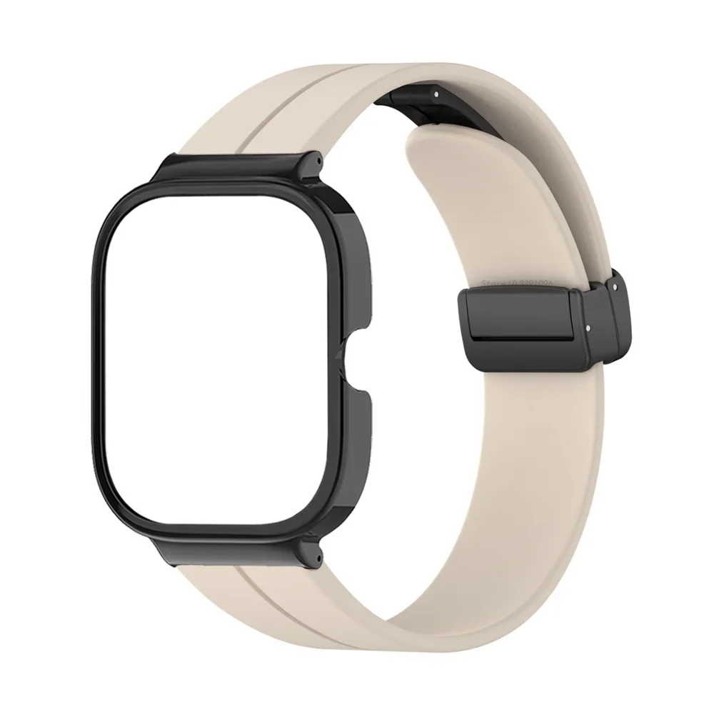 Silicone Magnetic Folding Buckle Smart Watchband Bracelet Strap