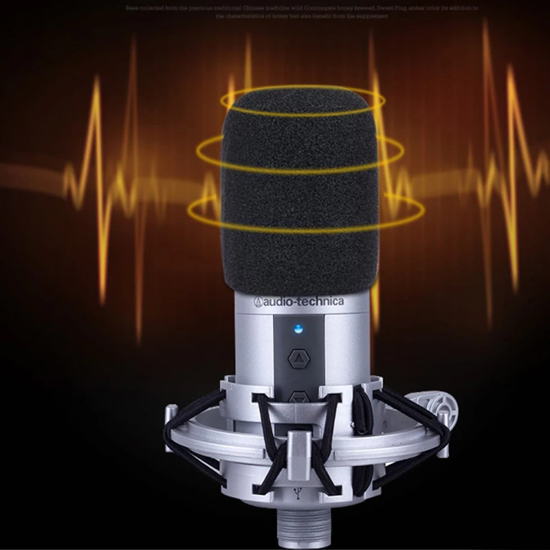 Microphone Pop Filter 1PC AT Mic Windscreen Cover Windproof Foam for Audio Technica ATR2500 AT2035 AT2050 AT4040 Microphone Windshield