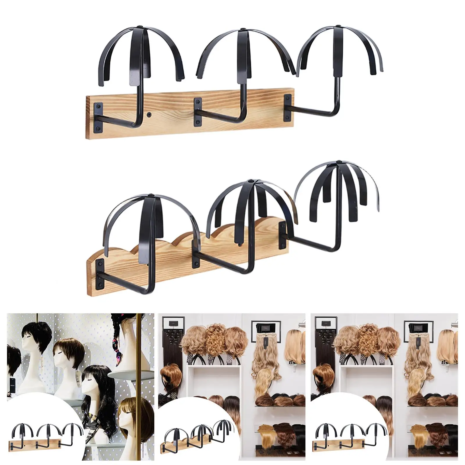 여러 가발을 걸 수 있는 가발 스탠드, 캡 보관 랙, 모든 종류의 가발을 위한 가발 걸이, 가정용 살롱 초보자용 디스플레이 건조대