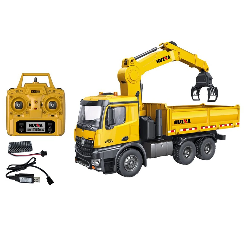 Huina 1575 Rc 1/14 Legname Grab Truck Dumper Modello 2.4G Radio 1200Mah Batteria Giocattoli Regalo
