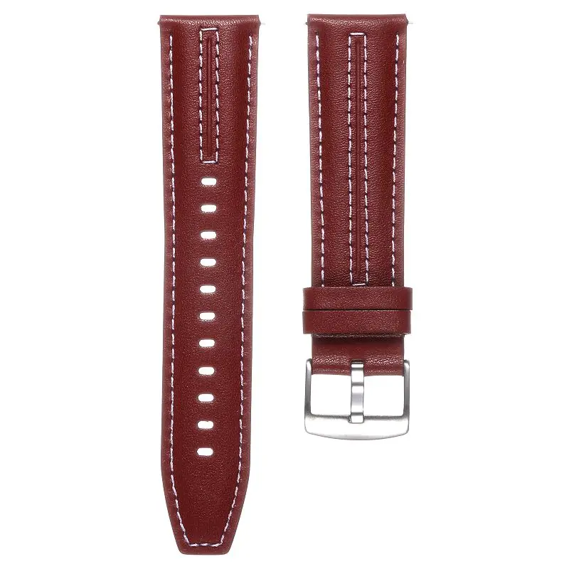 Elegant 22mm Soft Leather Watch Strap Bracelet