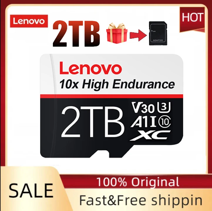 Lenovo 2Tb 1Tb Flash Memory Card 512Gb Micro Tf Sd Card 256Gb Mini Sd Card Uhs-1 Sd Memory Card 64 128Gb Per Fotocamera Del Telefono