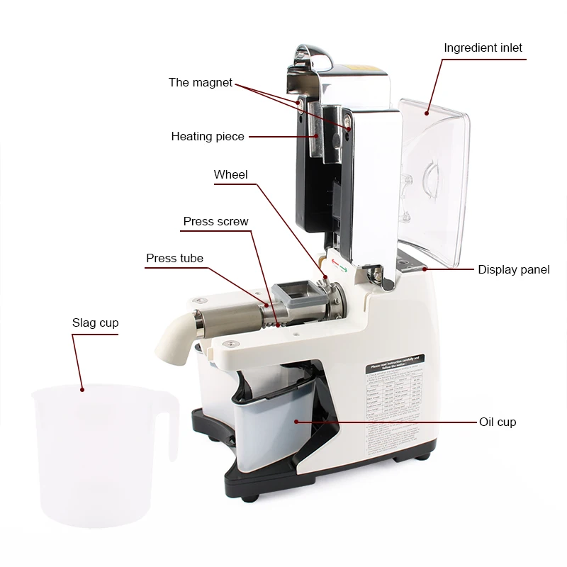 Automatic Electric Mini Extractor Temperature Control Oil Press Machine Seed Nut Peanut Sesame Cold And Hot Oil Presser Expeller 3