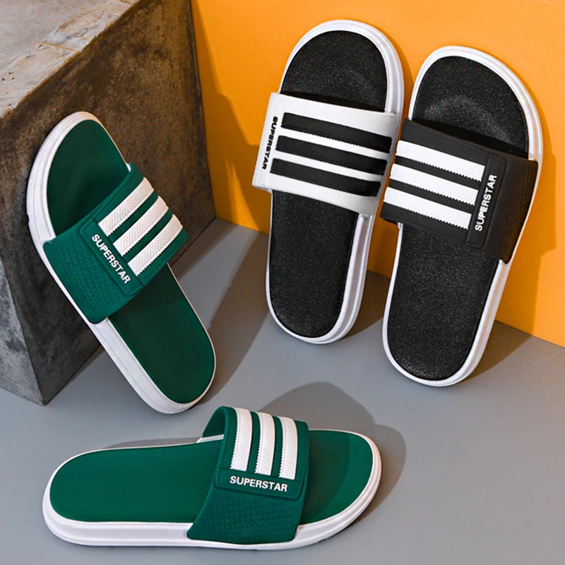 

Summer Street Wear Fashion Slippers Men Women Thick Platform Super Light Soft Bath Anti-Slip Home Slippers Indoor PVC Flip Flops