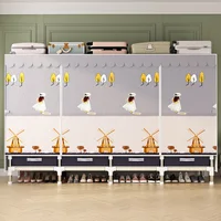 Armoire en tissu pliable Portable surdimensionnée pour chambre à coucher, organisateur de vêtements en toile pliante, support de placard pour vêtements 3