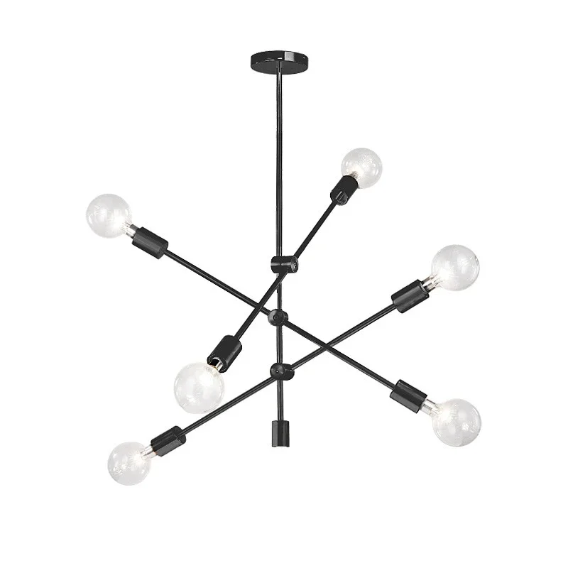 Plafonnier LED Sputnik en Laiton Brossé au Design Nordique Moderne, Luminaire Décoratif d'Nik, Idéal pour la Maison