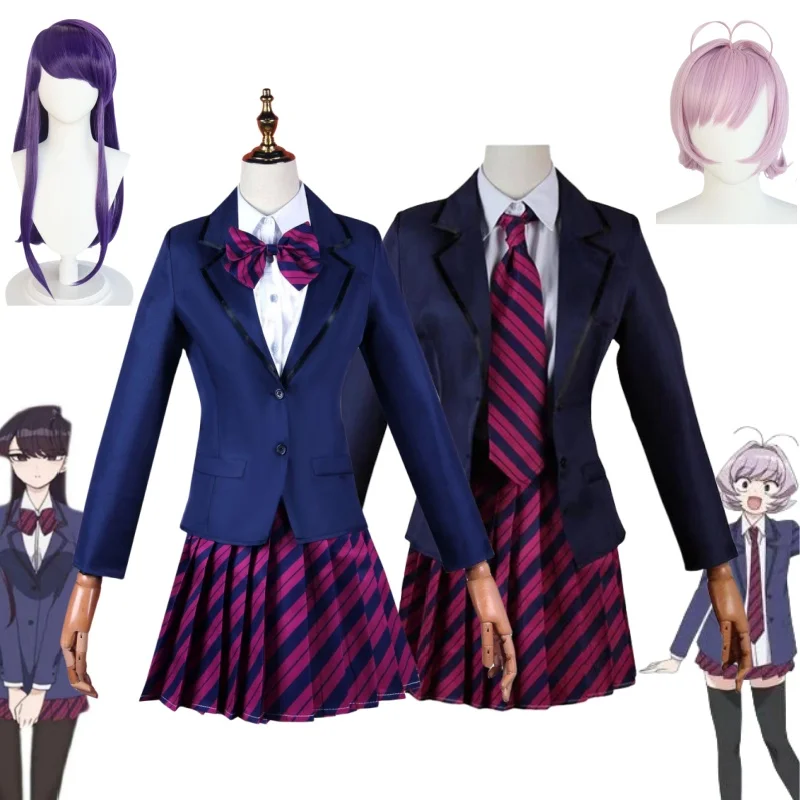

Komi Can't Communicate Komi Shoko Osana Najimi Cosplay Costume Anime Wig High School Uniform Shirt Tie Neck Women Halloween