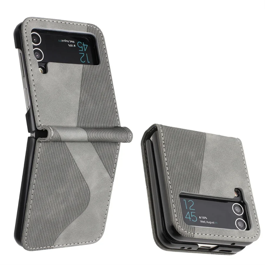 Luxury Leather Armor Back Cover for Samsung Galaxy Z Flip Series
