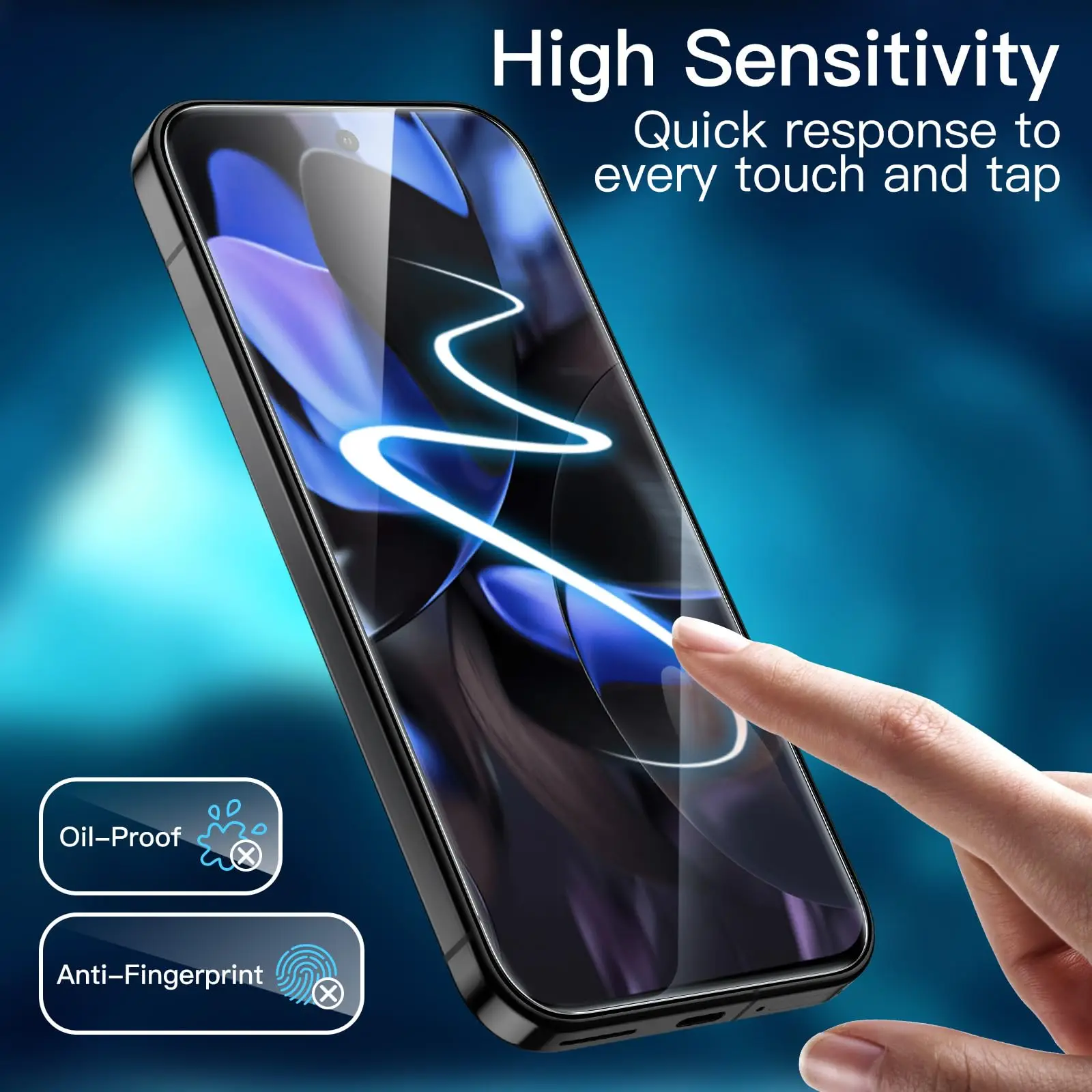 Ultra-Clarity 8K Tempered Glass Anti-Fall Screen Protector - Pack of 3-5