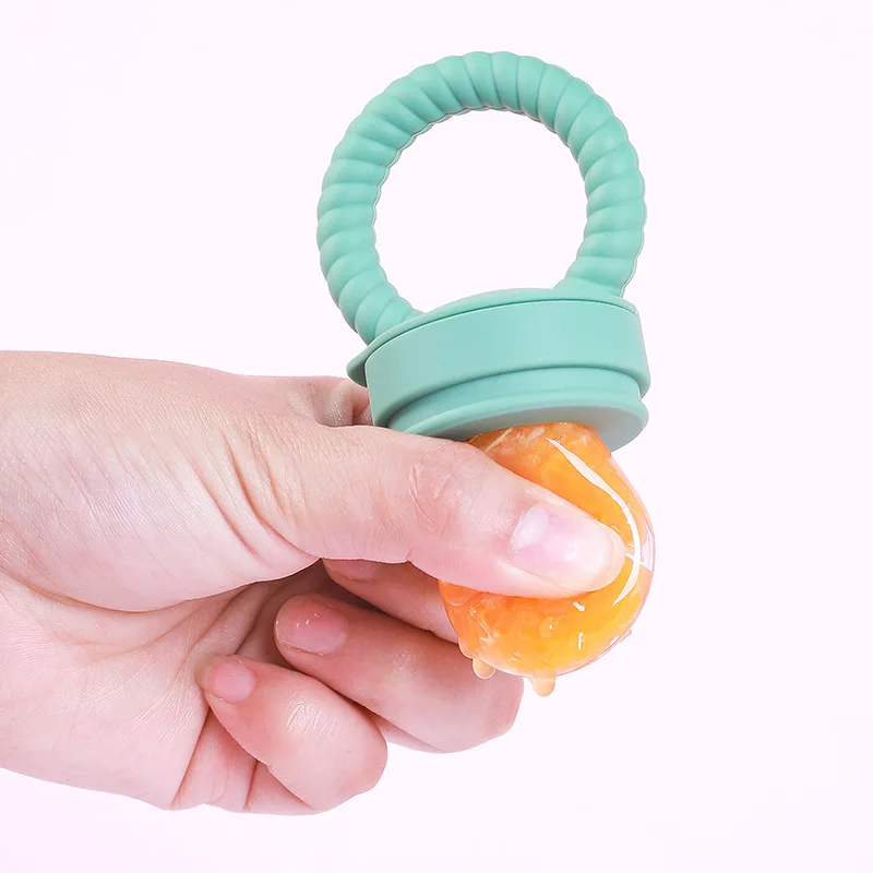 1pcs Food Bite Bag Feeder Fruit Vegetable Feeding Food Grade Silicone Feeding Tableware Silicone Baby Pacifier Bottle Feeder 4